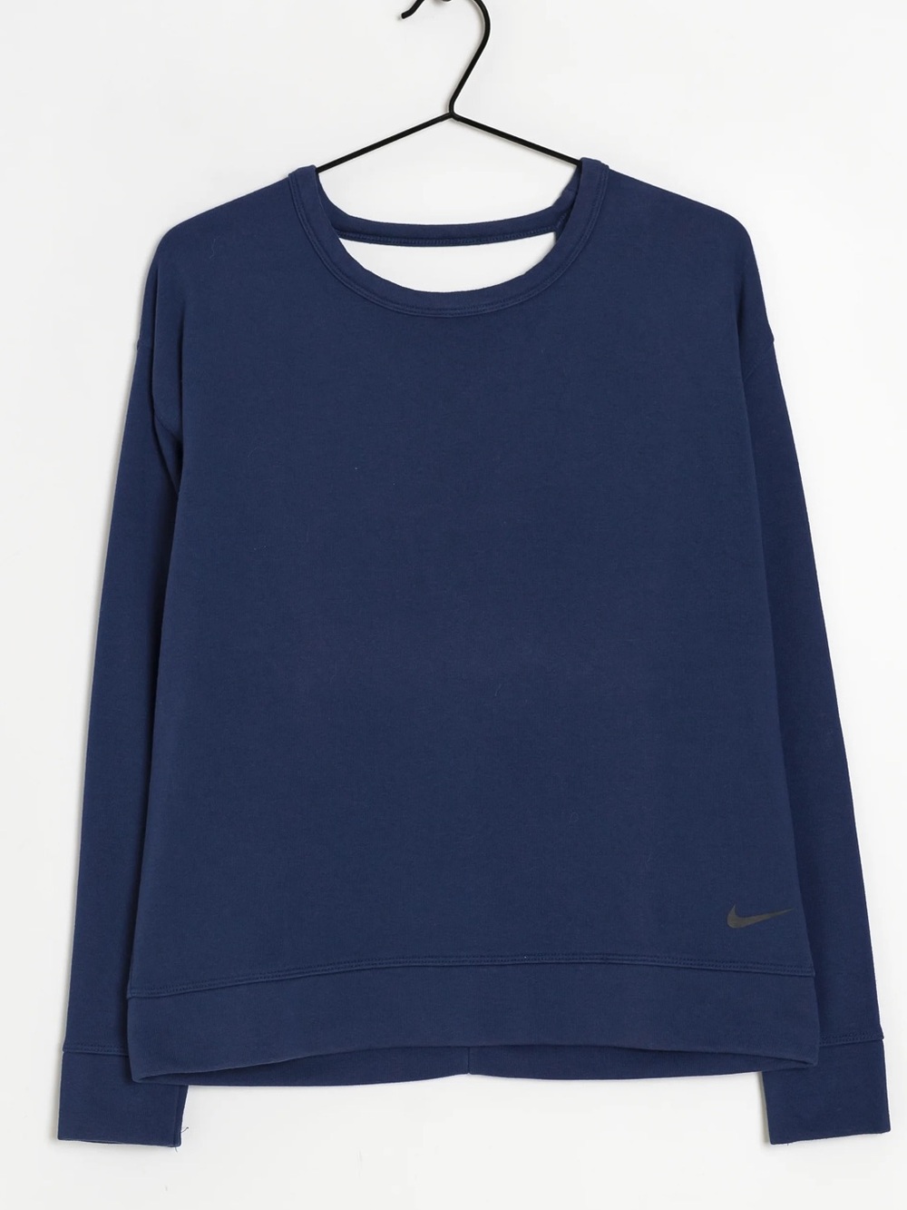 NIKE Blue Pullover Long Sleeve Sweater Low Back Women's Size Small